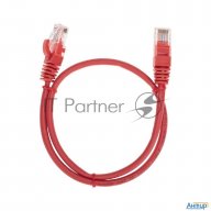 Патч-корд U/utp, Cat 5e, Rj45-rj45, 26awg, Zh нг(А)-hf, красный, 0,5м  Rexant