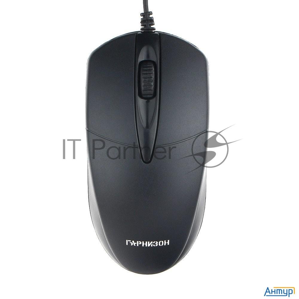 Гарнизон Мышь Gm-220, Usb, чип- Х, черный,1000 Dpi, 2кн.+колесо-кнопка