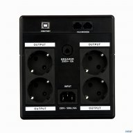 Источник бесперебойного питания Exegate Ep212518rus Power  Back Unb-1000  <1000va, Black, 4 евророзе
