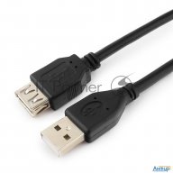 Кабель Gembird/cablexpert Ccf2-usb2-amaf-15 Usb 2.0  , Am/af, 4.5м, экран, 2феррит.кольца, черный, п