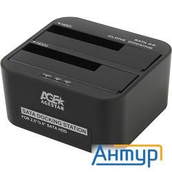 Agestar 3ubt6-6g(black)  Usb 3.0 Докстанция 2x2.5"/3.5" Sata Hdd/ssd Agestar 3ubt6-6g, пластик, черн
