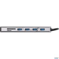 Usb концентратор Typec -->(2hdmi+dp)4k*60hz+3usb3.0+tc+usb2.0+rj45+sd+tf+pd+audio+tcадаптер
