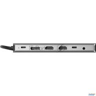 Usb концентратор Typec -->(2hdmi+dp)4k*60hz+3usb3.0+tc+usb2.0+rj45+sd+tf+pd+audio+tcадаптер