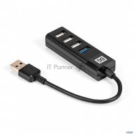 Usb-Хаб (концентратор) 4-в-1 Exegate Dub-3213 (кабель-адаптер Usb2.0 --> 3xusb2.0, 1xusb3.0, Plug&pl