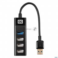 Usb-Хаб (концентратор) 4-в-1 Exegate Dub-3213 (кабель-адаптер Usb2.0 --> 3xusb2.0, 1xusb3.0, Plug&pl