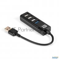 Usb-Хаб (концентратор) 4-в-1 Exegate Dub-3213 (кабель-адаптер Usb2.0 --> 3xusb2.0, 1xusb3.0, Plug&pl