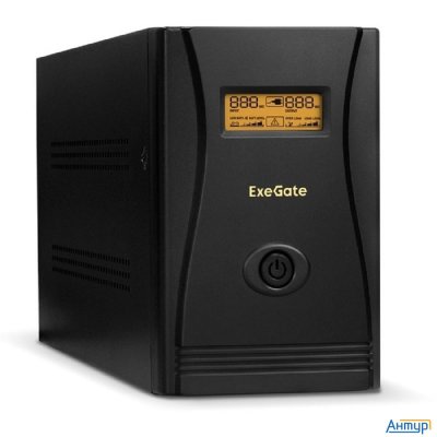 Exegate Ep285495rus ИБП Exegate Specialpro Smart Llb-1200.lcd.avr.euro.rj <1200va/750w, Lcd, Avr, 4