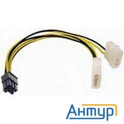 Разветвитель питания 2хmolex->pci-e 6pin, для подкл. в/к к б/п Gembird [cc-psu-6]