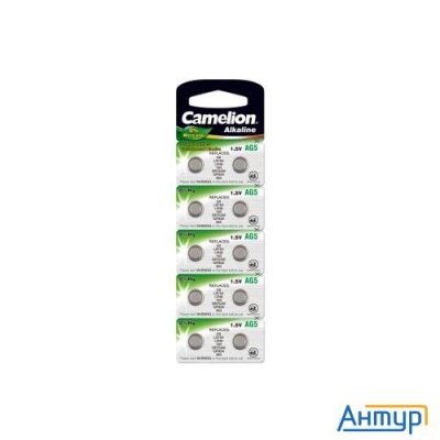 Camelion G 5  Bl-10 Mercury Free (ag5-bp10(0%hg), 393a/lr754/193 батарейка для часов) (10 шт. в уп-к
