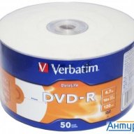 Диск Dvd-r Verbatim 4,7 Gb 16x Datalife Inkjet Printable, Shrink, 50 шт (43793)