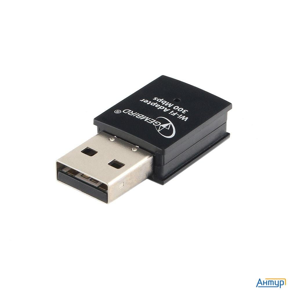 Gembird Сетевой адаптер Wifi 300 Мбит, мини, Usb, 802.11b/g/n, Rtl8192eu (wnp-ua-005)