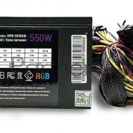 Блок питания Hiper Hpb-550rgb (atx 2.31, 550w, Activepfc, Rgb 140mm Fan, Black) Box