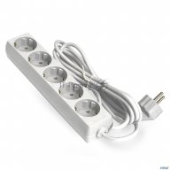 Exegate Ex285827rus Удлинитель Exegate Ece-5-5w (5 евророзетки с заземлением, 5м, белый)