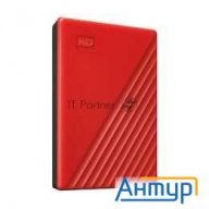 Жесткий диск Wd Original Usb 3.0 2tb Wdbyvg0020brd-wesn My Passport 2.5" красный