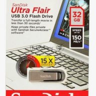 Флеш Диск Sandisk 32gb Cruzer Ultra Flair Sdcz73-032g-g46 Usb3.0 серебристый/черный