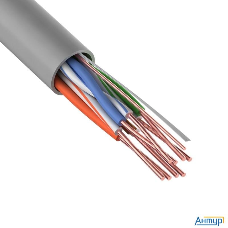Rexant (01-0069) Кабель  U/utp, категория 5e, Zh нг(А)-hf, 4pr, 24awg, внутренний, серый, 305 м