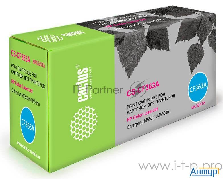 Тонер Картридж Cactus Cs Cf363a пурпурный для Hp Clj M552dn/m553dnm553n/m553x  5000стр.