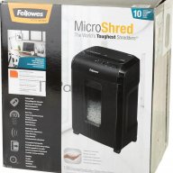 Шредер Fellowes Powershred 10m Fs-4630601{din P-5, 2х15мм, 10лст., 19лтр., Safety Lock}, с микрорезк