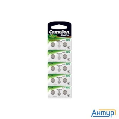 Camelion G12  Bl-10 Mercury Free (ag12-bp10(0%hg), 386a/lr43/186 батарейка для часов) (10 шт. в уп-к