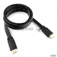 Кабель Hdmi Gembird/cablexpert , 1.8м, V1.4, 19m/19m, плоский кабель, черный, позол.разъемы, экран(c
