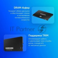 Накопитель Ssd 2.5" Samsung 1.0tb 870 Evo Series <mz-77e1t0bw> (sata3, Up To 560/530mbs, 98000 Iops,