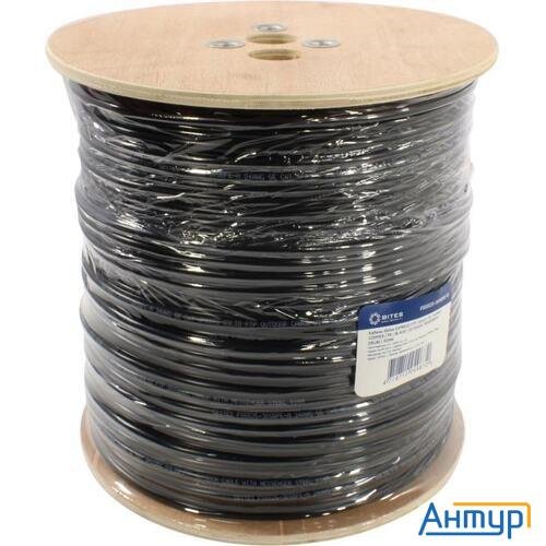 5bites Fs5525-305bpe-m Ftp/solid/5e/24awg/copper/pe/black/outdoor/msgr/drum/305m