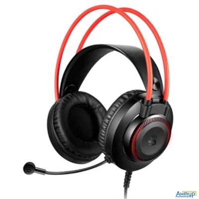 Наушники с микрофоном A4tech Bloody G200s черный/красный 2м мониторные Usb оголовье (g200s Usb/ Blac