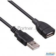 Удлинитель Usb 2.0 Exegate Ex-ccf-usb2-amaf-3.0f (am/af, позолоченные контакты, ферритовые кольца, 3