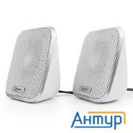 Акустич. система 2.0 Gembird Spk-100-w, белый, 6 Вт, регулятор громкости, Usb-питание