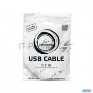 Кабель Gembird/cablexpert Cc-usb-amp25-0.7m  Am/dc 2,5мм 5v 2a (для планшетов Android), 0.7м, экран,