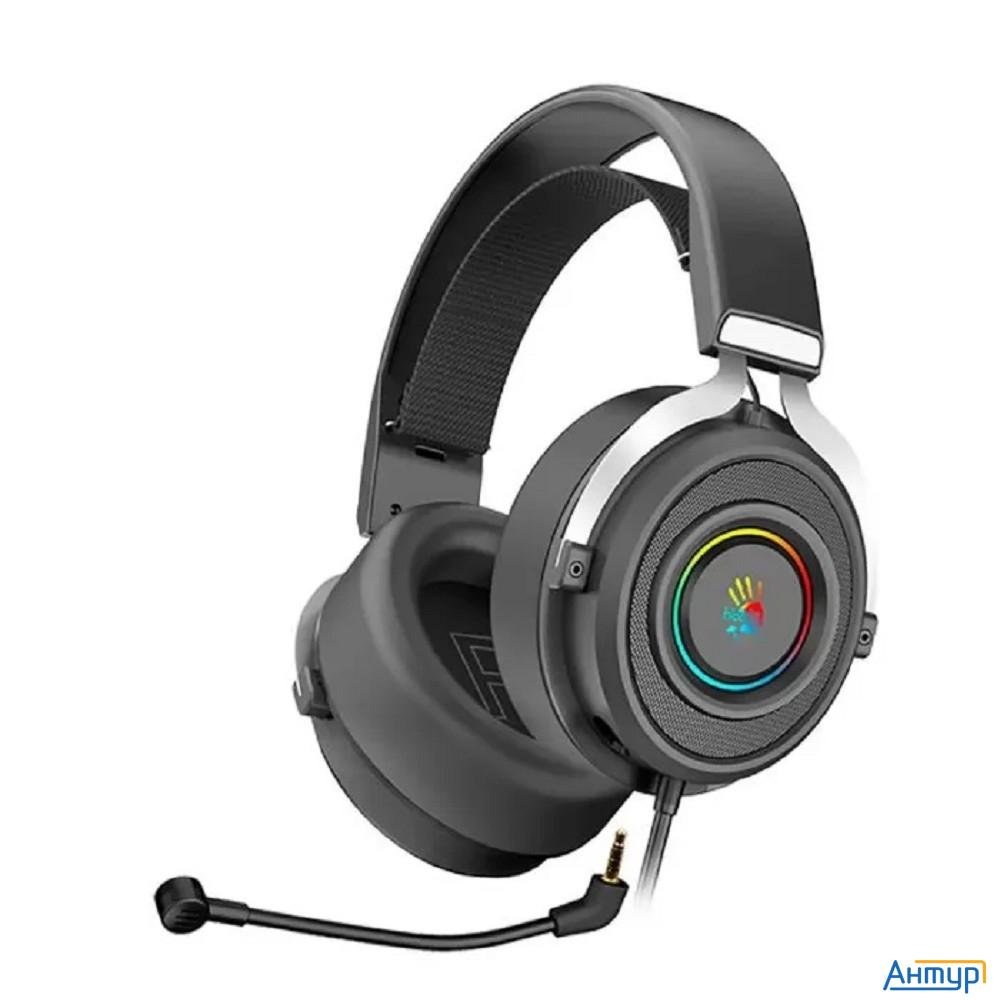 Наушники с микрофоном A4tech Bloody G535 черный/серебристый 2м мониторные Usb оголовье (g535 (black+