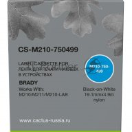 Картридж ленточный Cactus Cs-m210-750499 черный шрифт, белый фон, 19.1мм, 4.9м для Brady M210/m211/m