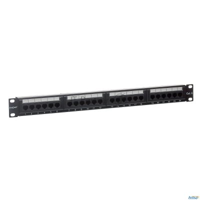 Патч-панель Utp 19" 24 Port кат.6 Exegate разъём Krone&110 (dual Idc), 1u, Rohs, цвет черный