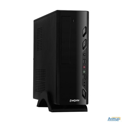 Exegate Ex268693rus Корпус Miniitx Exegate Mi-208 Black, Miniitx/matx, <m300, 80mm>, 2*usb, Audio