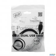 Кабель Gembird/cablexpert Ccp-usb22-am5p-3 Usb 2.0 Pro Кабель , 2xam/minibm 5p, 0.9м, экран, черный