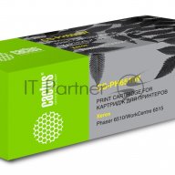 Тонер-картридж Cactus Cs-ph6510y (106r03487) желтый (2400 стр.) для Xerox Phaser 6510dn/wc 6515dn