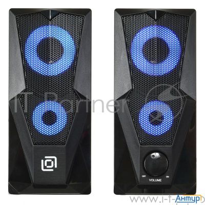 Колонки Oklick Ok-127 2.0 черный 6Вт