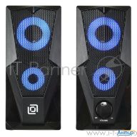 Колонки Oklick Ok-127 2.0 черный 6Вт