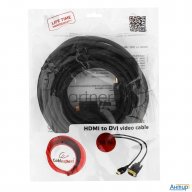 Кабель Hdmi-dvi Gembird, 10м, 19m/19m, Single Link, черный, позол.разъемы, экран Cc-hdmi-dvi-10mc