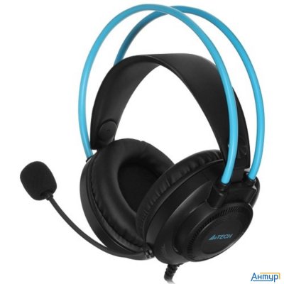 Наушники с микрофоном A4tech Fstyler Fh200u серый/синий 2м накладные Usb оголовье (fh200u Blue)