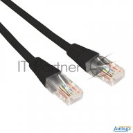 Патч-корд U/utp, Cat 5e, Rj45-rj45, 26awg, Zh нг(А)-hf, черный, 3м  Rexant