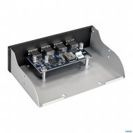 Планка Usb на переднюю панель Exegate Ex289290rus Exegate U5h-625, 5,25", 4*usb3.0, черная, металл,