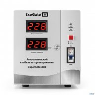 Стабилизатор напряжения Exegate Expert As-5000 (5000ВА, вход 140...260В, двойная цифр. индикация вхо