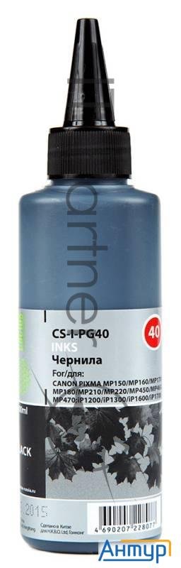 Чернила Cactus Cs-i-pg40 черный (100мл) Canon Pixma Mp150/mp160/mp170/mp180/mp210