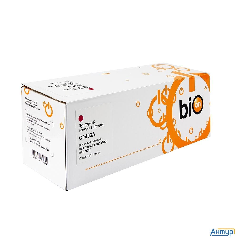 Cf403a Bion Картридж  для Hp Laser Jet Pro M252, Mfp M277 Cf403a Magenta  1400  страниц