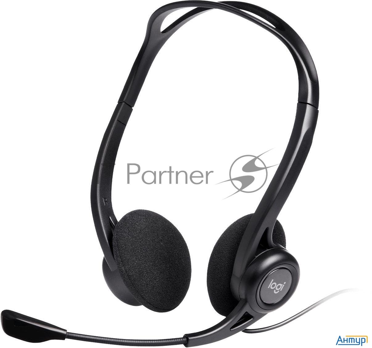 Наушники с микрофоном Logitech 960 черный 2.4м накладные оголовье (981-000100)