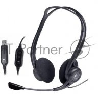 Наушники с микрофоном Logitech 960 черный 2.4м накладные оголовье (981-000100)