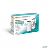 Бесшовный Mesh роутер Tp-link Deco P9 (2-pack) Ac1200 10/100/1000base-tx белый (упак.:2шт)