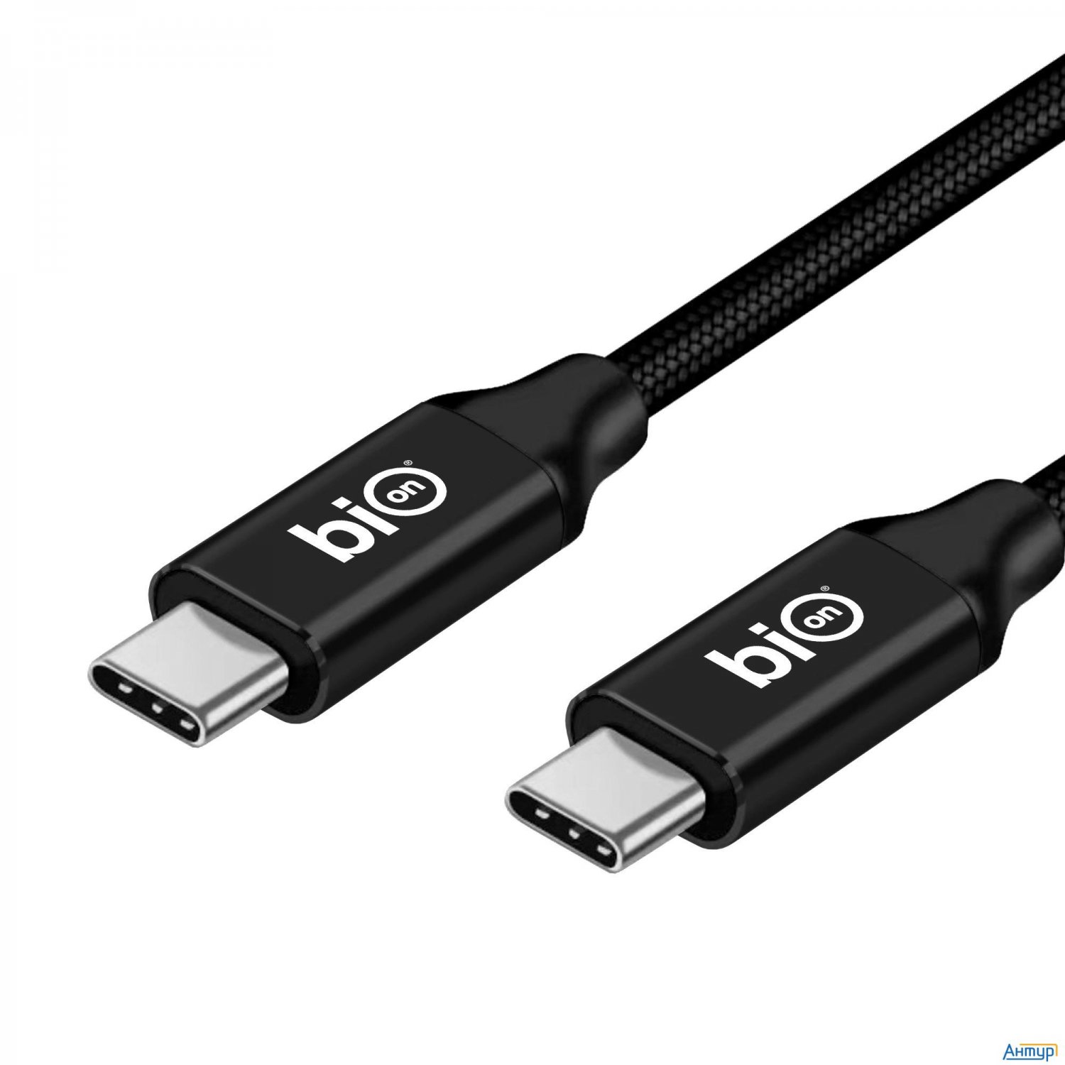Bion Кабель Usb4 V2.0 (cm/cm), 16k@60hz, 80 Гбит/с, 240w, 5a, медь, 1 м, чёрный (bxp-usb4v2-cmcm-010