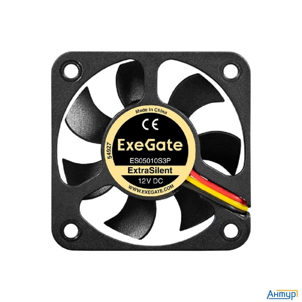Exegate Ex297018rus Вентилятор 12В Dc Exegate Extrasilent Es05010s3p (50x50x10 мм, Sleeve Bearing (п